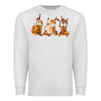 Oatmeal Heather Fall Coffees Premium Sweatshirt - FaDigitalArtStudio