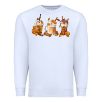 White Fall Coffees Premium Sweatshirt - FaDigitalArtStudio