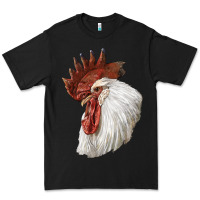 Black Leghorn Rooster Head Premium Tee - LillyAllenDesigns