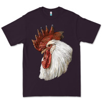 Plum Leghorn Rooster Head Premium Tee - LillyAllenDesigns