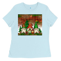Baby Blue Christmas gnomes Ladies Tee - Jasminsmagicworld
