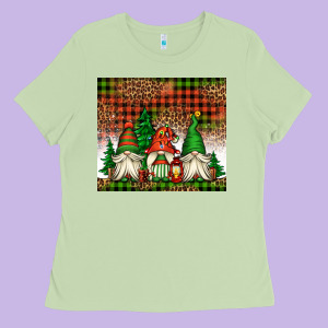 Christmas Gnomes Ladies Tee Designed By Jasminsmagicworld