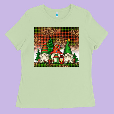 Christmas Gnomes Ladies Tee Designed By Jasminsmagicworld