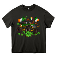Asphalt monster truck with shamrocks Heavy Core Tee - AdoDesignShop