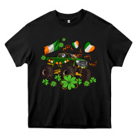 Black monster truck with shamrocks Heavy Core Tee - AdoDesignShop