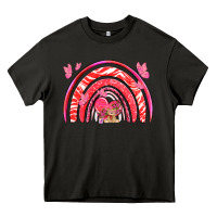 Asphalt valentines day rainbow with heart Heavy Core Tee - NancyCooperArtShop