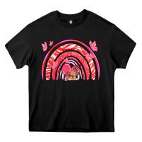 Black valentines day rainbow with heart Heavy Core Tee - NancyCooperArtShop