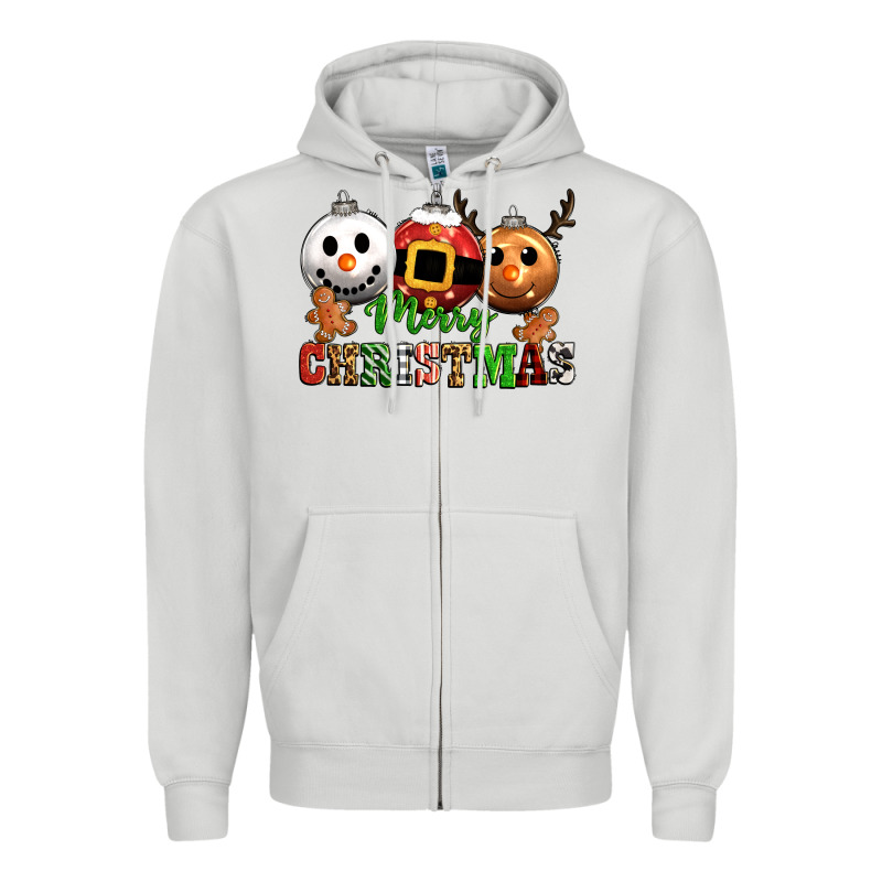 Merry Christmas Zipper Hoodie by CowGirlArtShop | Teevron