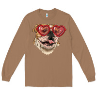 Toasted Coconut English bulldog with love glass Long Sleeve Tee - RanaPortraitStore