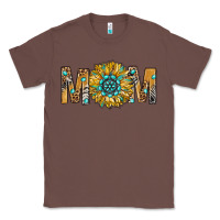 Chestnut Western Mom With Gemstone And Sunflower Classic Tee - BundleAndBundleShop