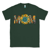 Sports Green Western Mom With Gemstone And Sunflower Classic Tee - BundleAndBundleShop