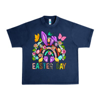 Navy Easter Day Rainbow Urban Heavy Tee - BundleAndBundleShop