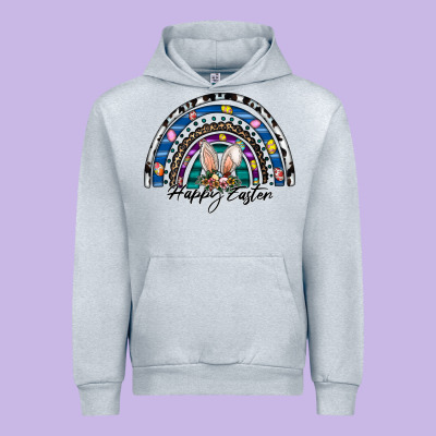 Happy Easter Rainbow Urban Hoodie Designed By Cowhidedigitalart