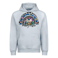 Heather Grey happy easter rainbow Urban Hoodie - CowhideDigitalArt
