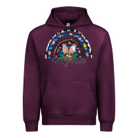 Mauve Wine happy easter rainbow Urban Hoodie - CowhideDigitalArt