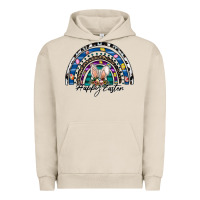 Pigment French Oak happy easter rainbow Urban Hoodie - CowhideDigitalArt