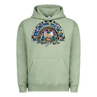 Pigment Oil Green happy easter rainbow Urban Hoodie - CowhideDigitalArt