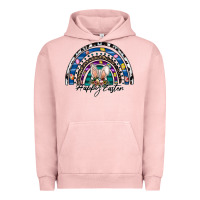Pigment Salmon happy easter rainbow Urban Hoodie - CowhideDigitalArt