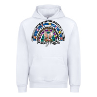 White happy easter rainbow Urban Hoodie - CowhideDigitalArt