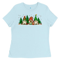 Baby Blue Christmas gnomes Ladies Tee - Jasminsmagicworld