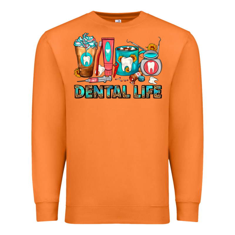 Dental Life Dentist Coffee Cups Premium Sweatshirt by FaDigitalArtStudio | Teevron