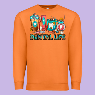 Dental Life Dentist Coffee Cups Premium Sweatshirt Designed By Fadigitalartstudio
