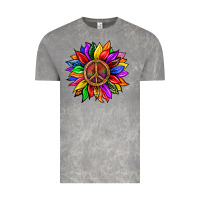 Cloud Rock Pride LGBTQ+ Sunflower With Peace Vintage Tee - BundleAndBundleShop