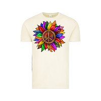 Vintage Arctic Pride LGBTQ+ Sunflower With Peace Vintage Tee - BundleAndBundleShop