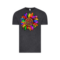 Vintage Black Pride LGBTQ+ Sunflower With Peace Vintage Tee - BundleAndBundleShop