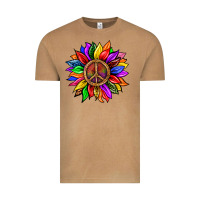 Vintage Camel Pride LGBTQ+ Sunflower With Peace Vintage Tee - BundleAndBundleShop