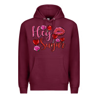 Burgundy hey sugar with lips and candies olivia Premium Hoodie - OliviaCreatesArt