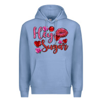 Colony Blue hey sugar with lips and candies olivia Premium Hoodie - OliviaCreatesArt