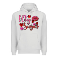 Dove Grey hey sugar with lips and candies olivia Premium Hoodie - OliviaCreatesArt