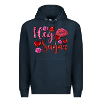 Navy hey sugar with lips and candies olivia Premium Hoodie - OliviaCreatesArt