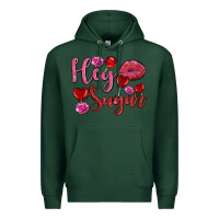 Sports Green hey sugar with lips and candies olivia Premium Hoodie - OliviaCreatesArt