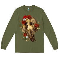 Army Green Ghost Skeleton Long Sleeve Tee - RanaPortraitStore