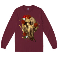 Burgundy Ghost Skeleton Long Sleeve Tee - RanaPortraitStore