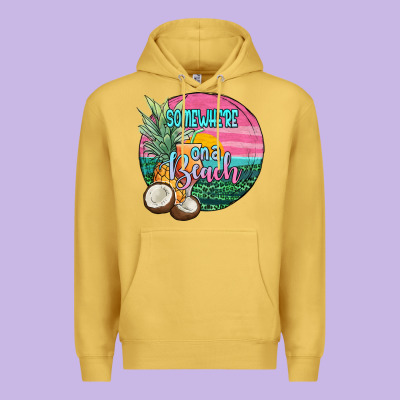 Somewhere On A Beach Premium Hoodie Designed By Jahusdesignshop