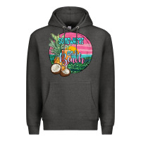 Charcoal Heather somewhere on a beach Premium Hoodie - JahusDesignShop