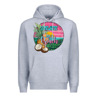 Heather Grey somewhere on a beach Premium Hoodie - JahusDesignShop
