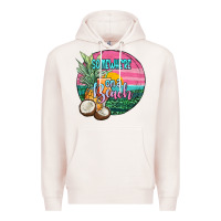 Pale Pink somewhere on a beach Premium Hoodie - JahusDesignShop