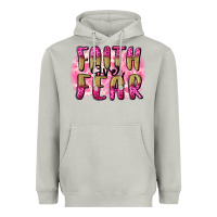 Moon Dust Faith over fear  Breast Cancer Awareness Heavyweight Hoodie - FaDigitalArtStudio