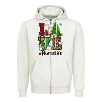 Oatmeal Heather love nurse life christmas Zipper Hoodie - CowGirlArtShop