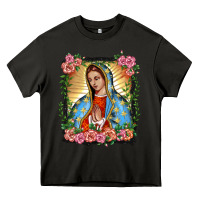 Asphalt lady of guadalupe portrait Heavy Core Tee - BarkalooDesign