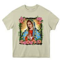 Mossy lady of guadalupe portrait Heavy Core Tee - BarkalooDesign