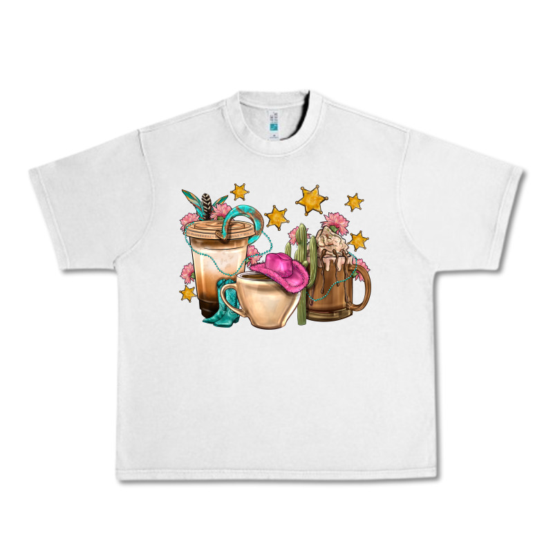 Western Cowgirl Coffee Cup Bbs Urban Heavy Tee by BundleAndBundleShop | Teevron
