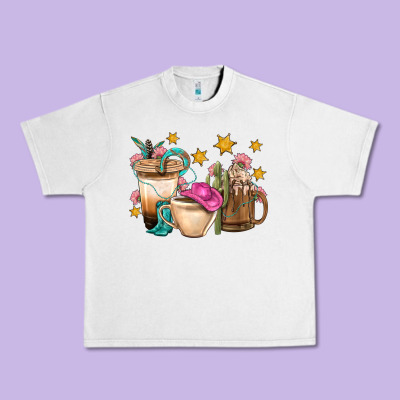 Western Cowgirl Coffee Cup Bbs Urban Heavy Tee Designed By Bundleandbundleshop