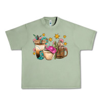 Oil Green Western Cowgirl Coffee Cup Bbs Urban Heavy Tee - BundleAndBundleShop