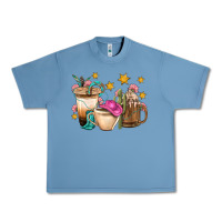 Pebble Blue Western Cowgirl Coffee Cup Bbs Urban Heavy Tee - BundleAndBundleShop