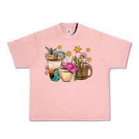 Salmon Western Cowgirl Coffee Cup Bbs Urban Heavy Tee - BundleAndBundleShop